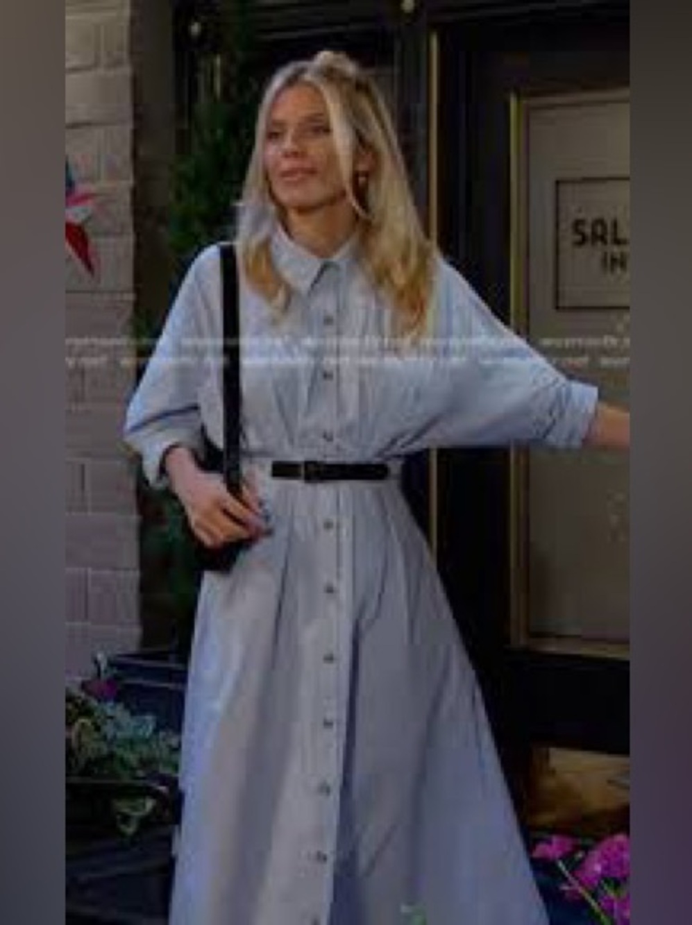 ANTHROPOLOGIE
Pleated Buckle Midi Shirt Dress